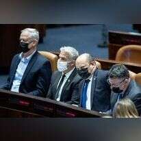 ראש הממשלה נפתלי בנט ושרים בכירים בממשלה במליאת הכנסת. | יונתן זינדל/פלאש90