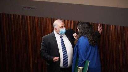 ח"כ שרן השכל וח"כ מנסור עבאס במליאת הכנסת. | דוברות הכנסת, דני שם טוב