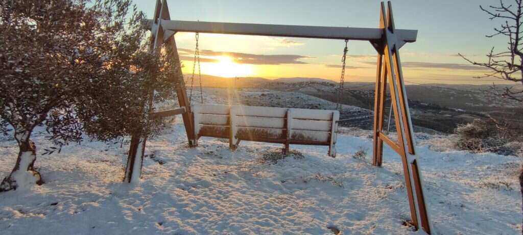 שלג בגוש שילה שבבנימין. | אגף הבטחון-מועצת בנימין
