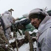 חיילי צבא אוקראינה בחזית דונייצק, השבוע. | AFP