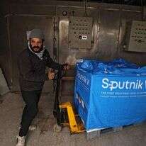 חיסוני הספוטניק מגיעים לעזה. | AFP