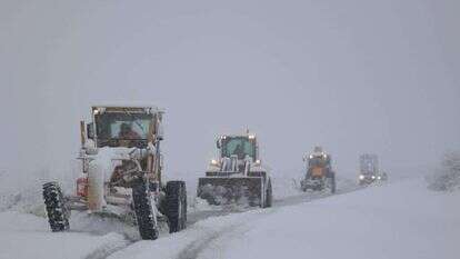 מפלסות שלג ברמת הגולן. | מאור קינסבורסקי פלאש 90