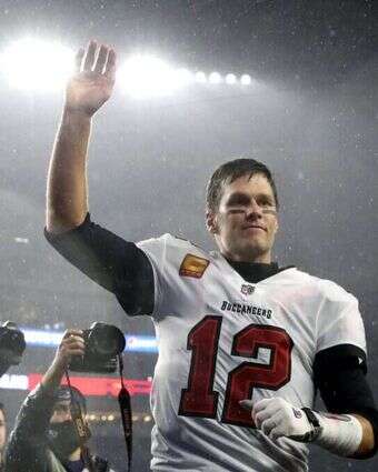 טום בריידי לאחר הזכייה בסופרבול, 2021. | AFP