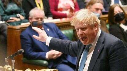 ג'ונסון בשעת השאלות והתשובות. ווסטמינסטר. | איי .אף. פיי