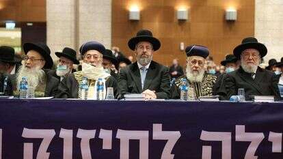 הרב דוד לאו, הרב יצחק יוסף, הרב עמר, הרב ישראל לאו. כינוס אלף הרבנים. | שלומי כהן