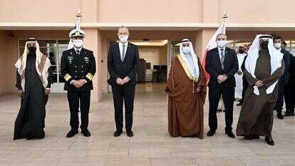 בני גנץ בבחריין. | אריאל חרמוני / משרד הביטחון