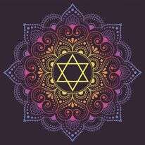 במנדלה של ספר יצירה שני המשולשים ההפוכים - המגן דוד - הם זכר ונקבה המונחים זה על זה. איור: שאטרסטוק