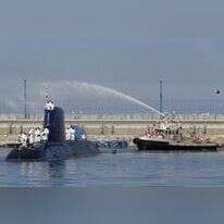 אירוע קבלת הצוללת "רהב" בנמל חיפה, ינואר 2016. | רוייטרס