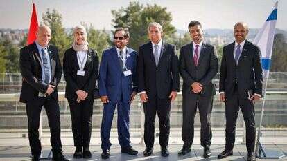 הנציגים מאיחוד האמירויות בביקורם בכנסת. | נועם מושקוביץ, דוברות הכנסת