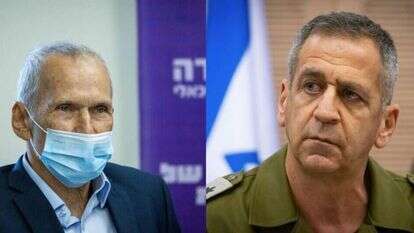 הרמטכ"ל אביב כוכבי והשר לביטחון פנים בר-לב. צילומים: יהונתן זינדל/פלאש90