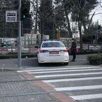 ניידת המשטרה ליד שערי צדק, השבוע. | שלום ירושלמי