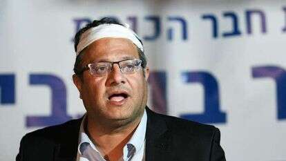 ח"כ איתמר בן גביר בשמעון הצדיק. | אריה לייב אברמס/פלאש90