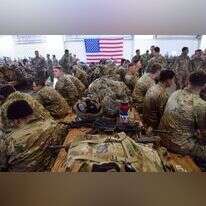 צנחנים אמריקנים לקראת יציאה לפולין כחלק מהמשבר באוקראינה. | EPA