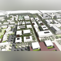 הדמיה של קריית המודיעין בנגב. | הדמיה: משרד הביטחון