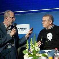 ינון מגל וחגי סגל בוועידת מקור ראשון. | שריה דיאמנט