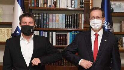 הנשיא הרצוג וח"כ סמוטריץ'. | מארק ניימן/לע"מ