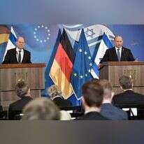 קצלר גרמניה שולץ וראש הממשלה בנט במסיבת עיתונאים משותפת. | קובי גדעון, לע"מ