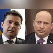 בנט וזלנסקי. צילומים: AFP