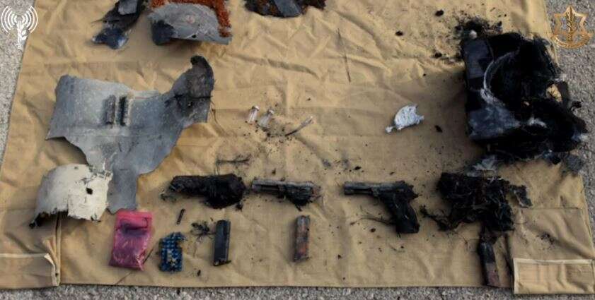 חלק משברי המל"ט שיורט. | דובר צה"ל חלק משברי המל"ט שיורט. | דובר צה"ל