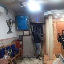 בית הכנסת שהוצת ברמלה בזמן הפרעות