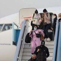 פליטים מהמלחמה באוקראינה נוחתים בישראל. | EPA