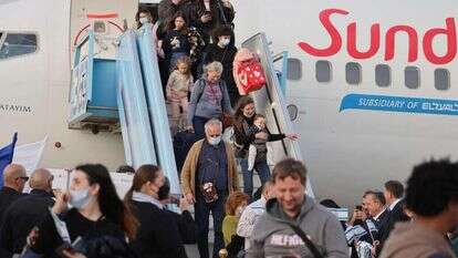 פליטים מאוקראינה מגיעים לישראל. | AFP