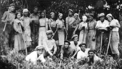 דיון בוועידה הארצית של תנועת הפועל המזרחי בפולין, 1945. | באדיבות מוזיאון בית לוחמי הגטאות / ארכיון התצלומים