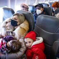 פליטים מאוקראינה בדרכם לארץ. | נתי שוחט/פלאש90