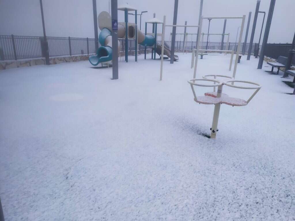 שלג בהר ברכה, הבוקר. | יונתן קדוש