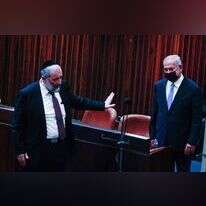 נתניהו ודרעי במליאת הכנסת. | אורן בן־חקון