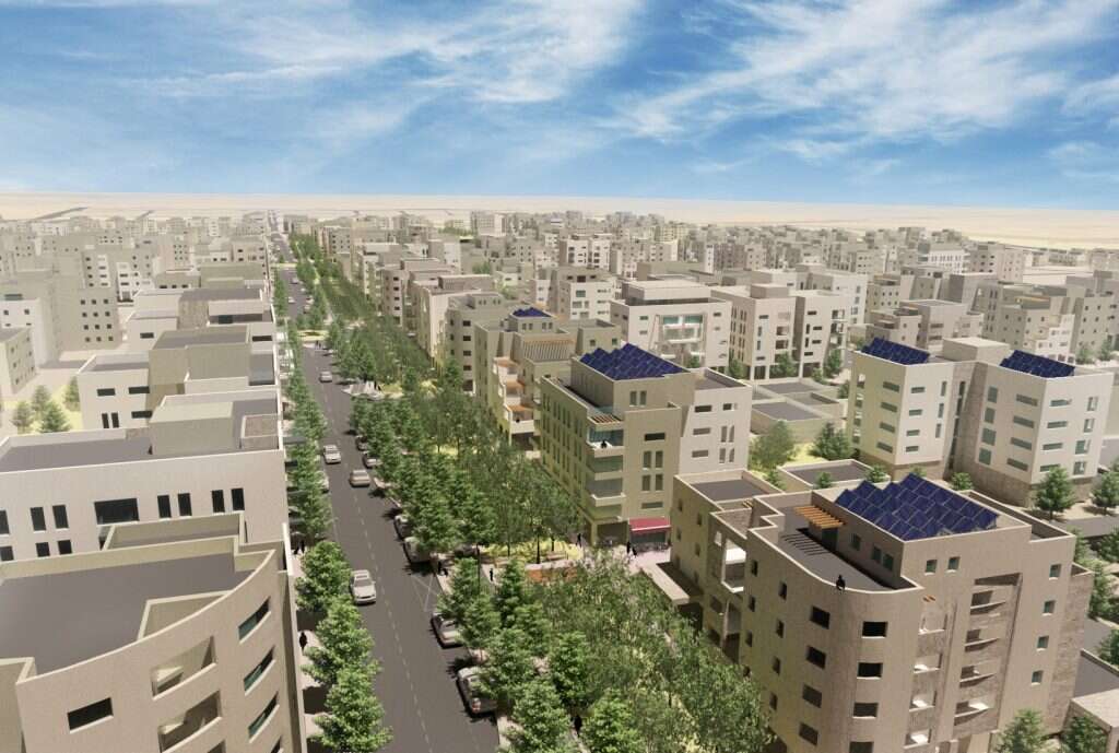 הדמיה של העיר כסיף. תכנון: אמיר מן עמי שנער אדריכלים