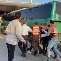 זירת הפיגוע בבאר שבע. | תיעוד מבצעי מד"א