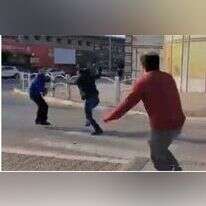 מסך מתוך הסרטון המתעד את הירי במחבל בבאר שבע