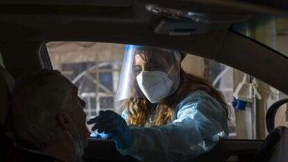 בדיקת קורונה. | אוליבייה פיטוסי פלאש90