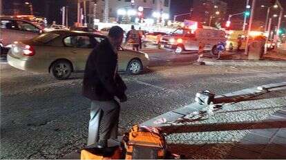 זירת הפיגוע בחדרה. | דוברות המשטרה