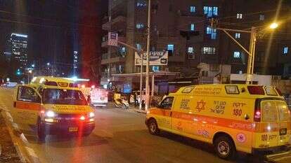 זירת האירוע בבני ברק. | מד"א