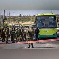הפיגוע בצומת אלעזר. | EPA