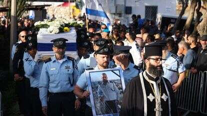 הלווייתו של רס"מ אמיר חורי. | דוד כהן/פלאש90