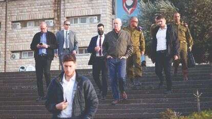 גנץ במטה פיקוד המרכז בירושלים, שלשום. | אוליבייה פיטוסי, פלאש 90