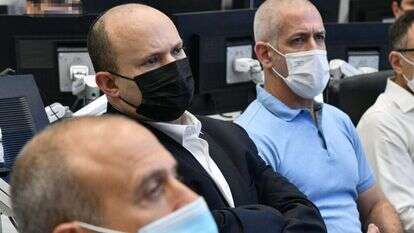 ראש הממשלה בנט, ראש השב"כ בר ואלוף פיקוד מרכז יהודה פוקס. | רועי אברהם/ לע"מ