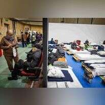 פליטים יהודים מאוקראינה במקלטי חירום במולדובה. | נתי שוחט, פלאש 90