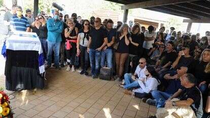 הלוויתו של איתם מגיני בכפר סבא. | AFP