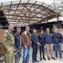 ראש מועצת בנימין ישראל גנץ עם ראשי ועדות החו"ב והפנים של הכנסת בסיור ביישובים שנותרו ללא אבטחה. | פורום יישובי עוטף עזה