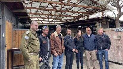 ראש מועצת בנימין ישראל גנץ עם ראשי ועדות החו"ב והפנים של הכנסת בסיור ביישובים שנותרו ללא אבטחה. | פורום יישובי עוטף עזה