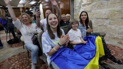 עולים אוקראינים בירושלים. | AFP