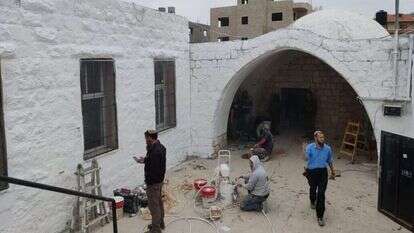 השיפוצים במתחם קבר יוסף, השבוע. | הודיה כריש חזוני