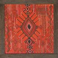 חיה המלכה, MotherOM , אקריליק על פשתן, 2021. הוצגה בגלריה לאמנות שבטית ועכשווית בתל אביב