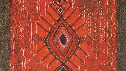 חיה המלכה, MotherOM , אקריליק על פשתן, 2021. הוצגה בגלריה לאמנות שבטית ועכשווית בתל אביב חיה המלכה, MotherOM , אקריליק על פשתן, 2021. הוצגה בגלריה לאמנות שבטית ועכשווית בתל אביב