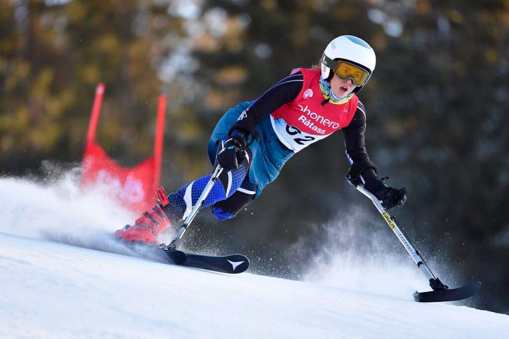 להתנתק מהפחד. וספי במסלול הסקי. | באדיבות עמותת ארז והוועד הפרלימפי הבינלאומי