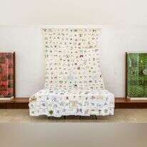 יעל סרלין, מפה, רקמה על בד, 2021. | שגיא מורן